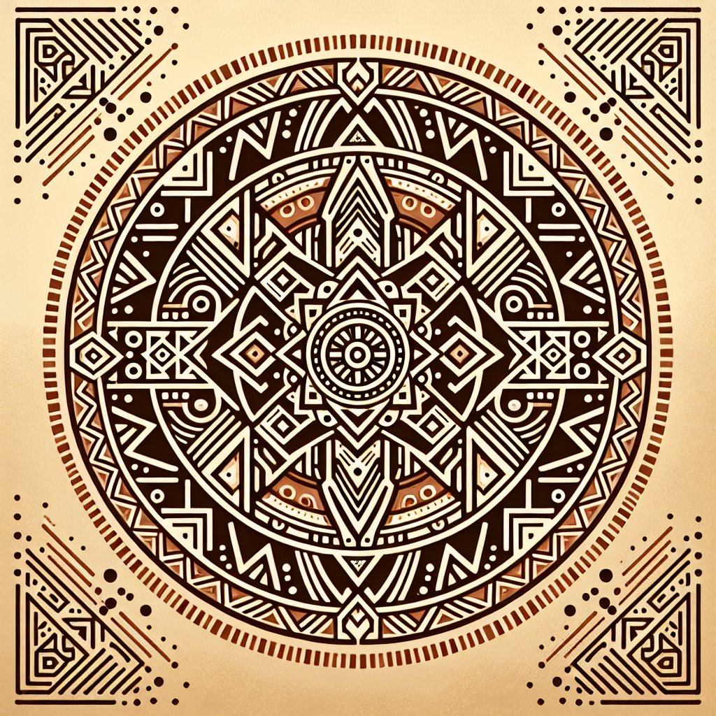 A stunning example of tribal patterns showcased on a woven textile