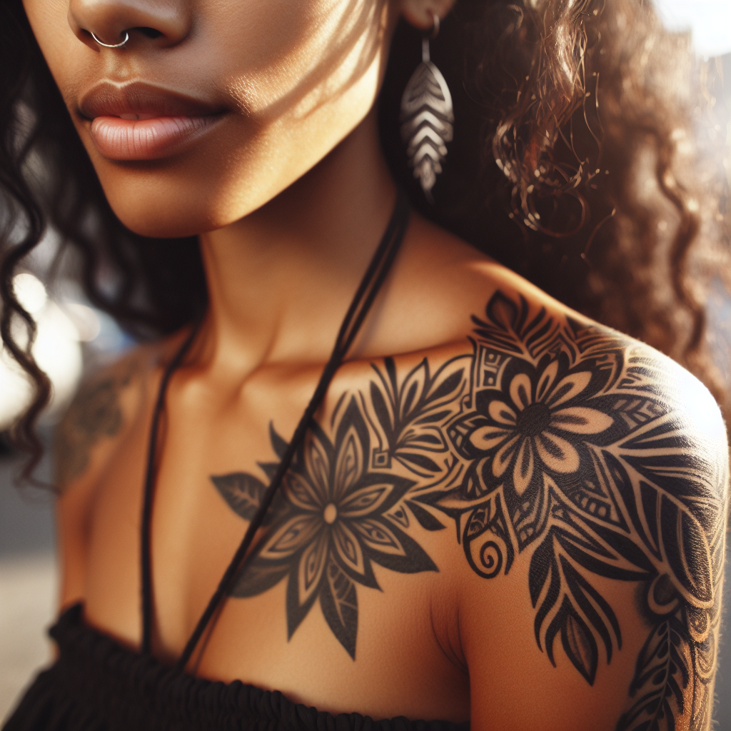 examples of elegant tribal tattoo designs on women