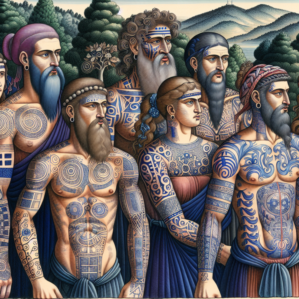 Thracian tribal tattoo art concept
