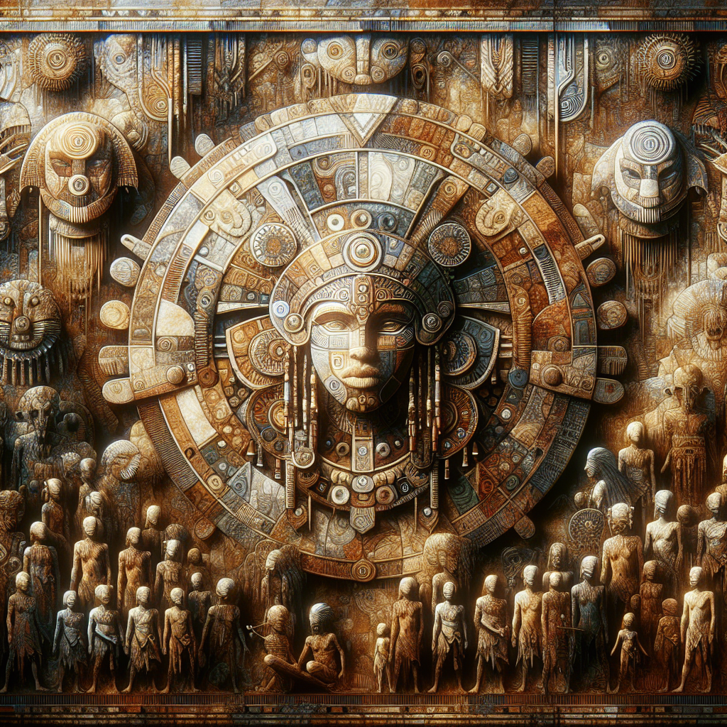 Contemporary tribal art in a modern gallery