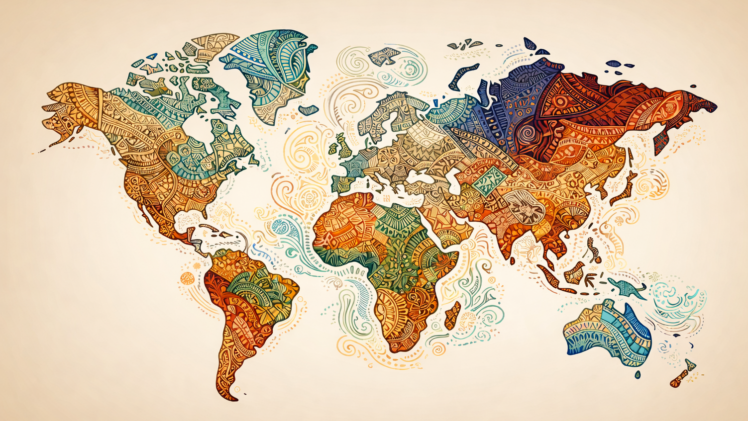 World tribal art map