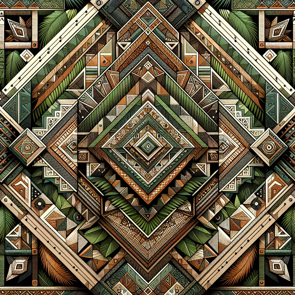 vibrant Amazigh geometric patterns