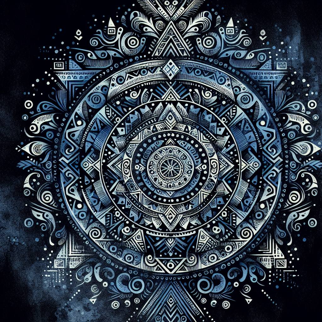 An example of modern reinterpretation of shamanic designs in contemporary art