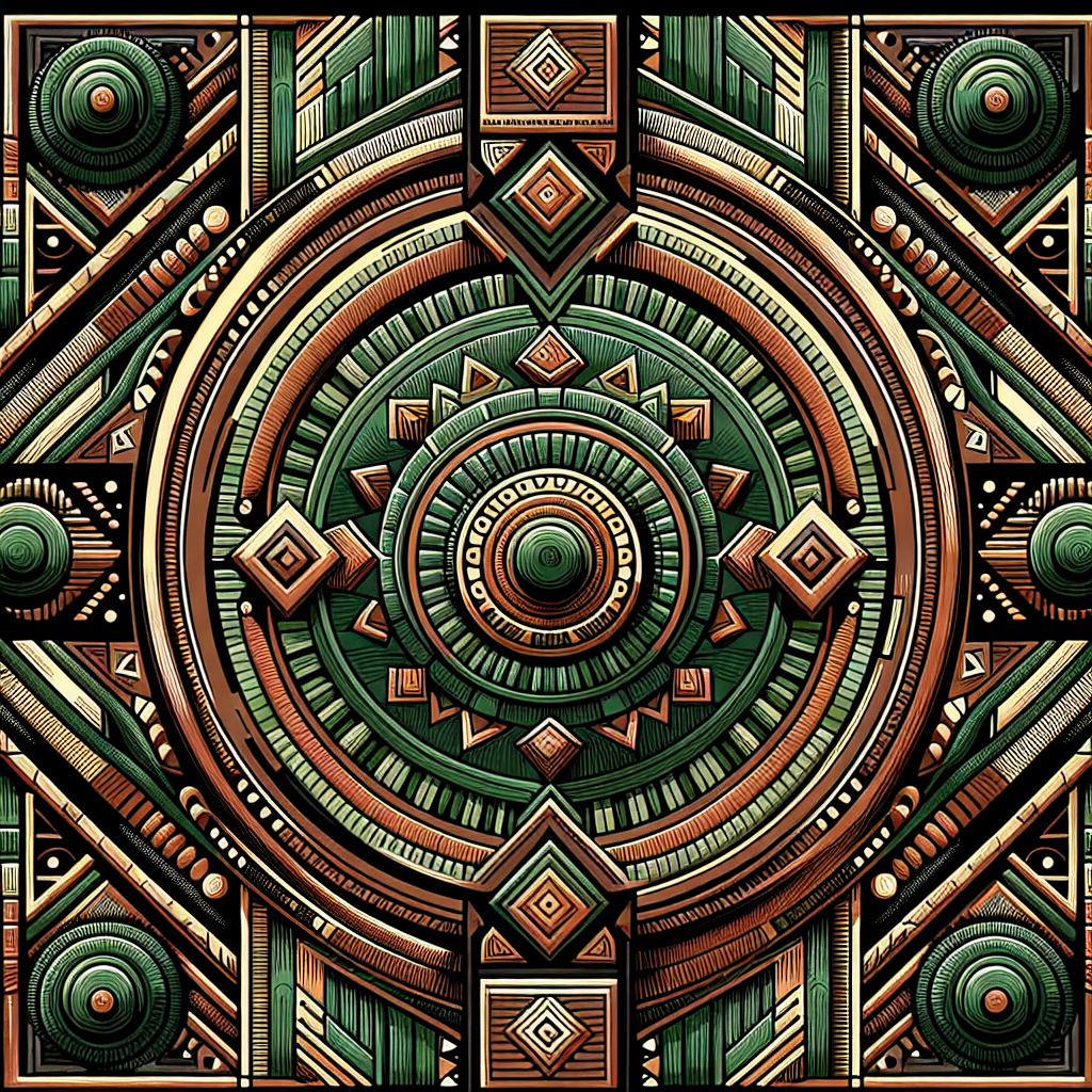 Vibrant Ndebele house with geometric patterns