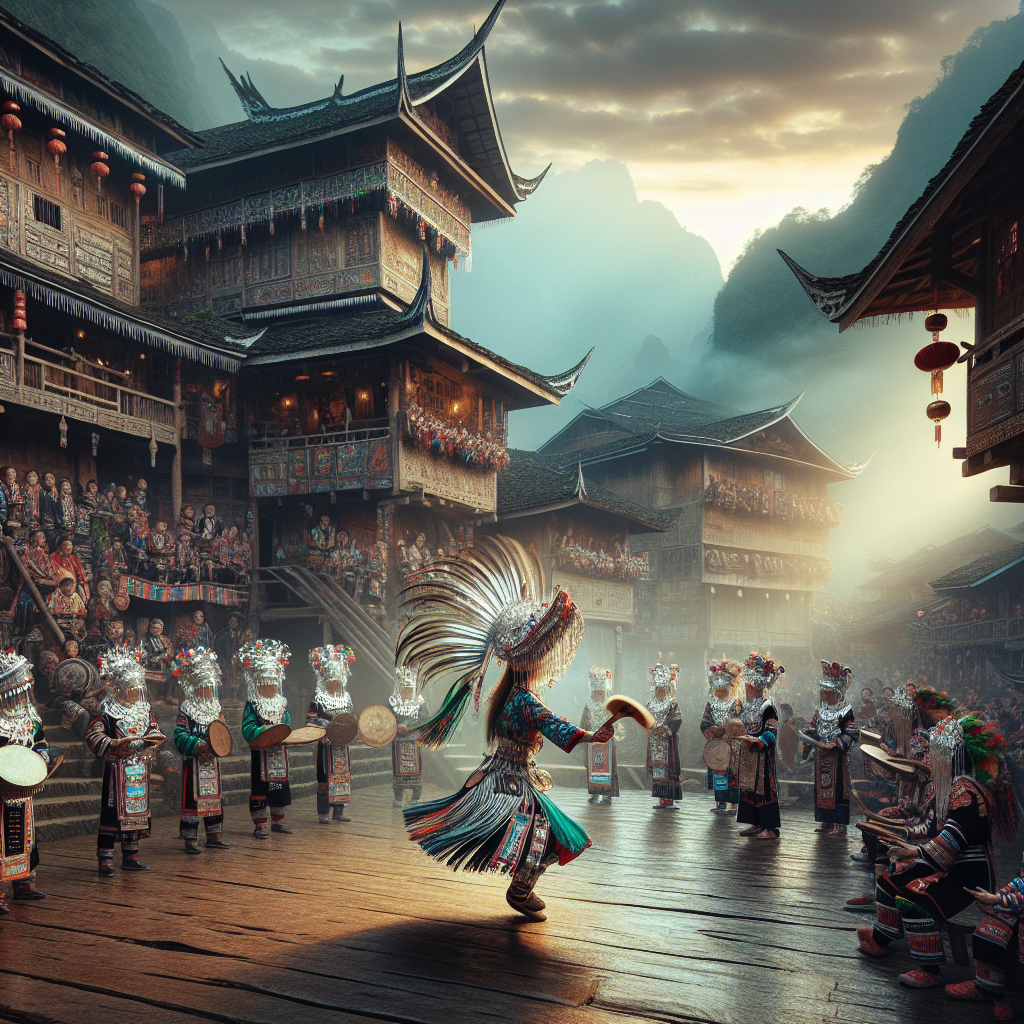 Miao festival celebrations featuring traditional dress and music