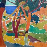 André Derain Fauvist landscape painting with bold colors showing African sculpture influence on form simplification