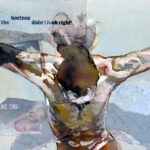 Bruce Clarke mixed media painting of outstretched Black figure inspired by South African tribal body traditions