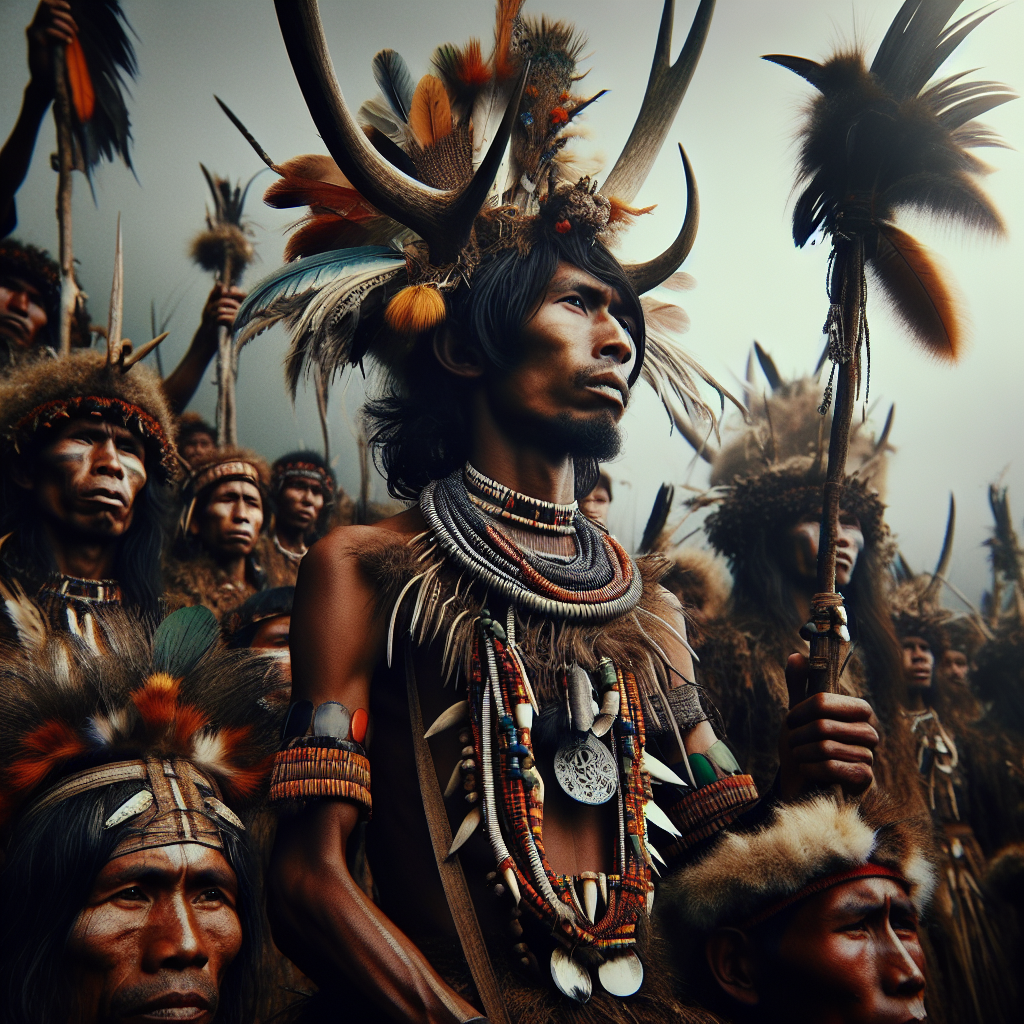 A Yanomami family participating in a coming of age ritual