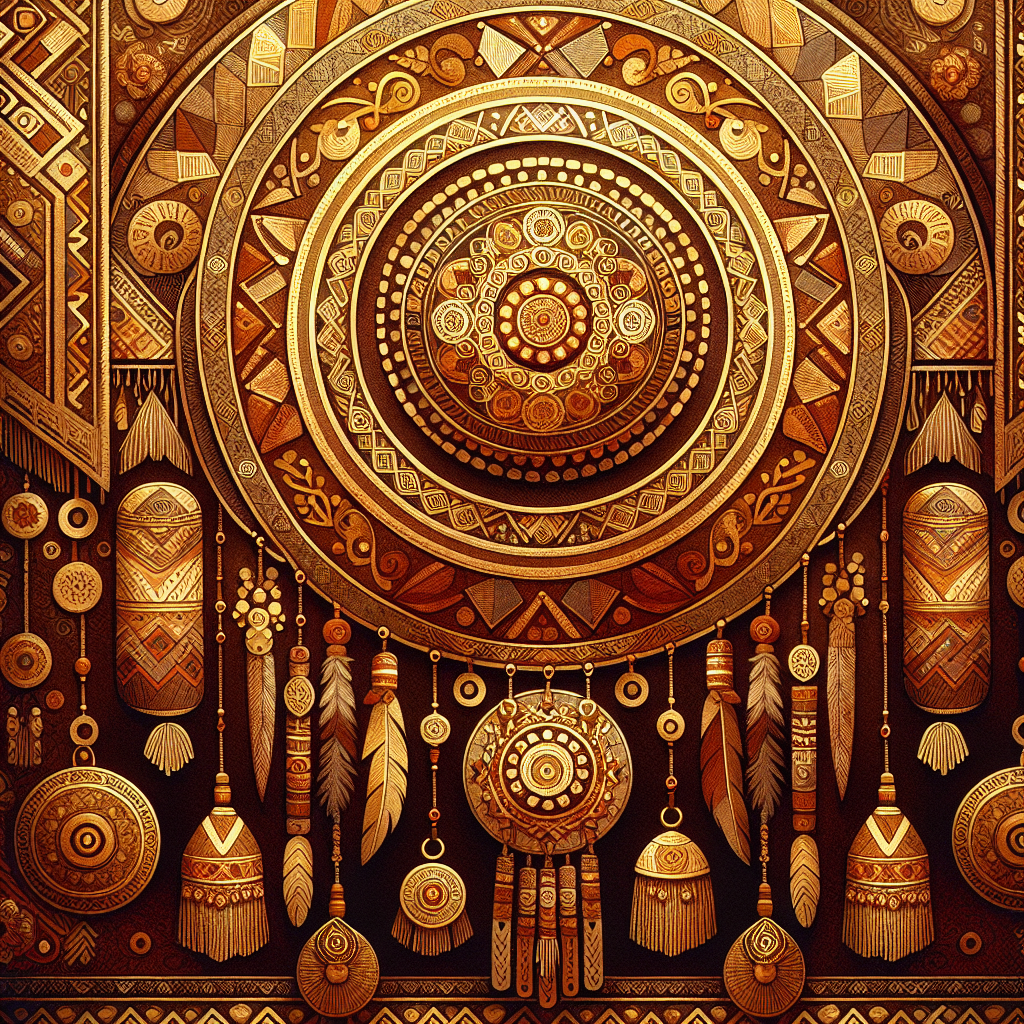 Yurt inspired decor with a blend of felt and ethnic art