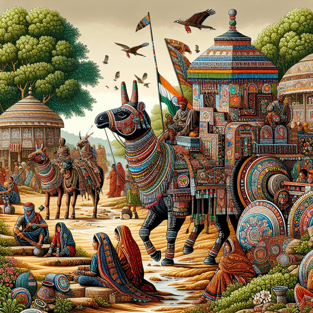 Warli art reflecting daily life and community activities