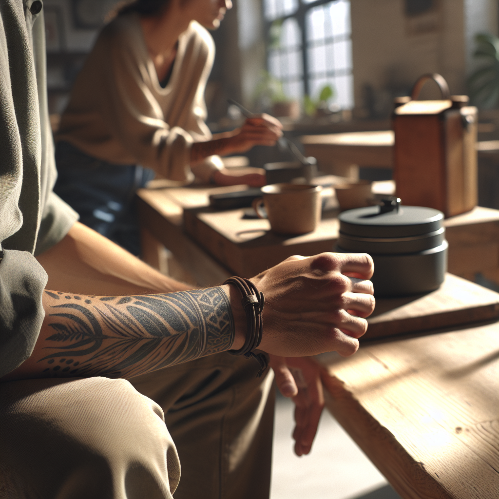 Colorful henna designs being applied