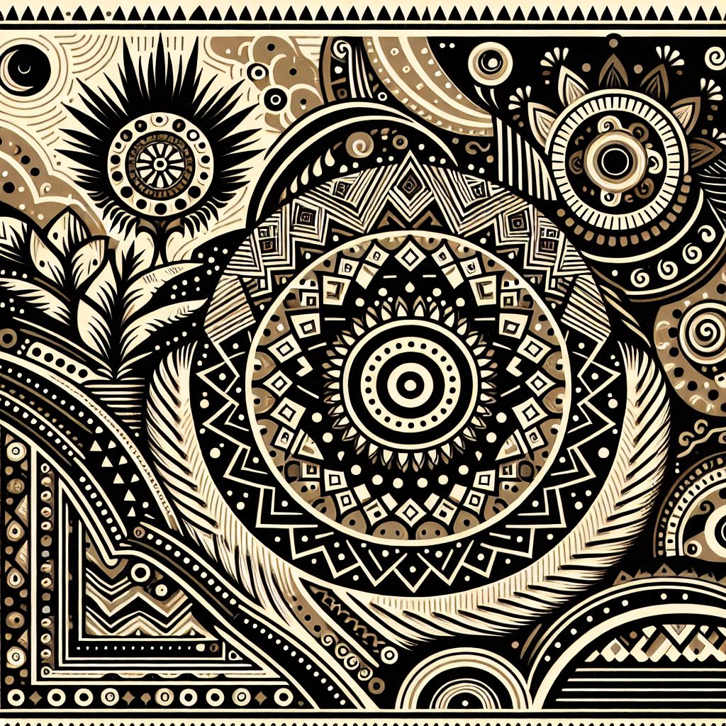 Gond artists working on a mural showcasing traditional techniques