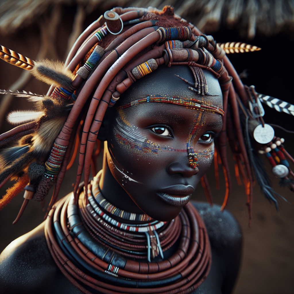 A Himba elder guiding youth in traditional practices