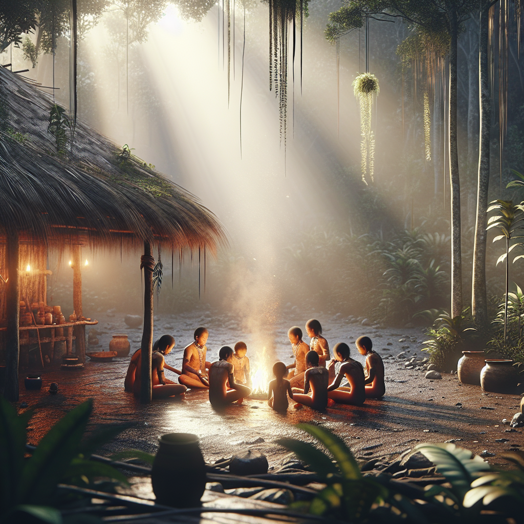 Yanomami dance during a ceremonial event