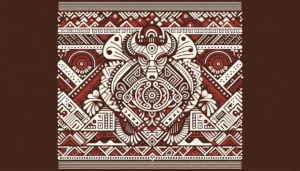 Warli Art Patterns: Minimalist Storytelling in White on Red