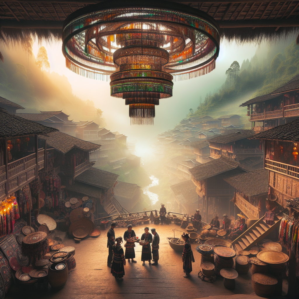 Miao women in traditional dress