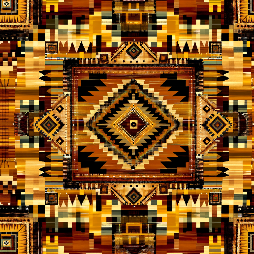 Traditional Navajo weaving showcasing geometric patterns