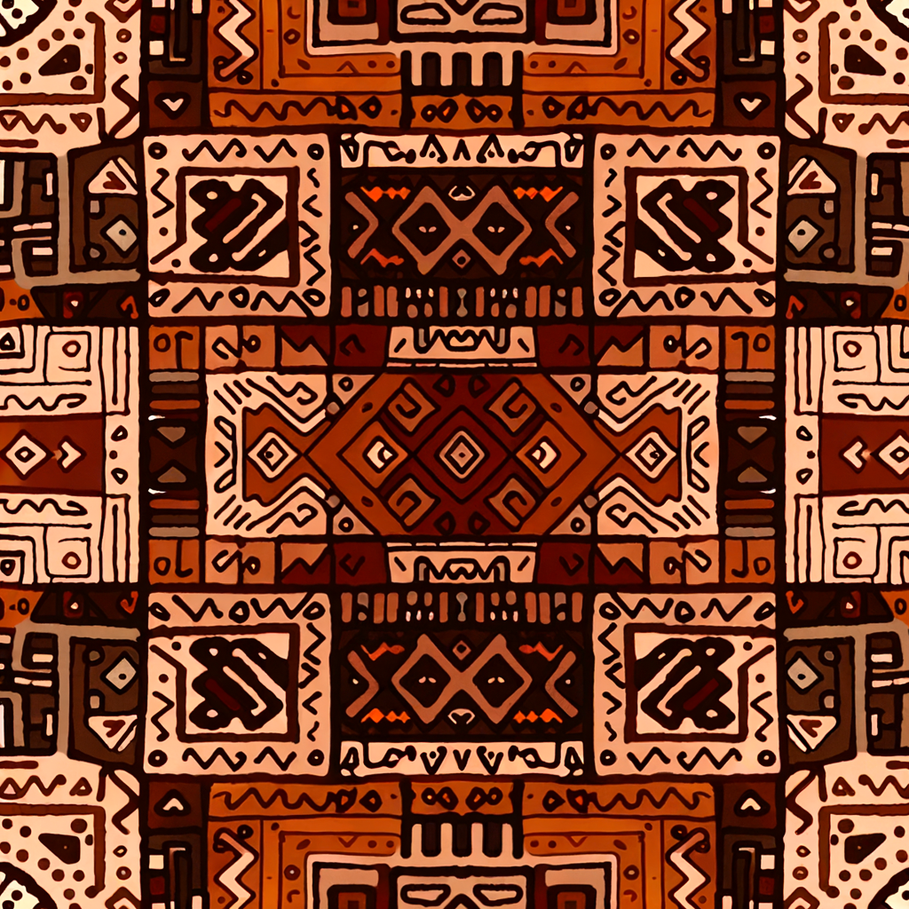 A colorful example of Shipibo-Conibo geometric art