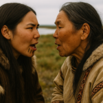 Inuit Throat Singing: Nature's Playful Duel — tribal art