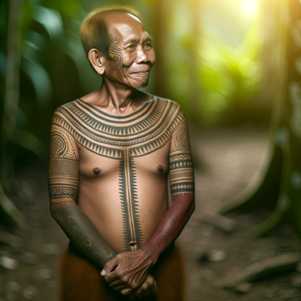 Traditional tattooing tools used by Dayak tribes