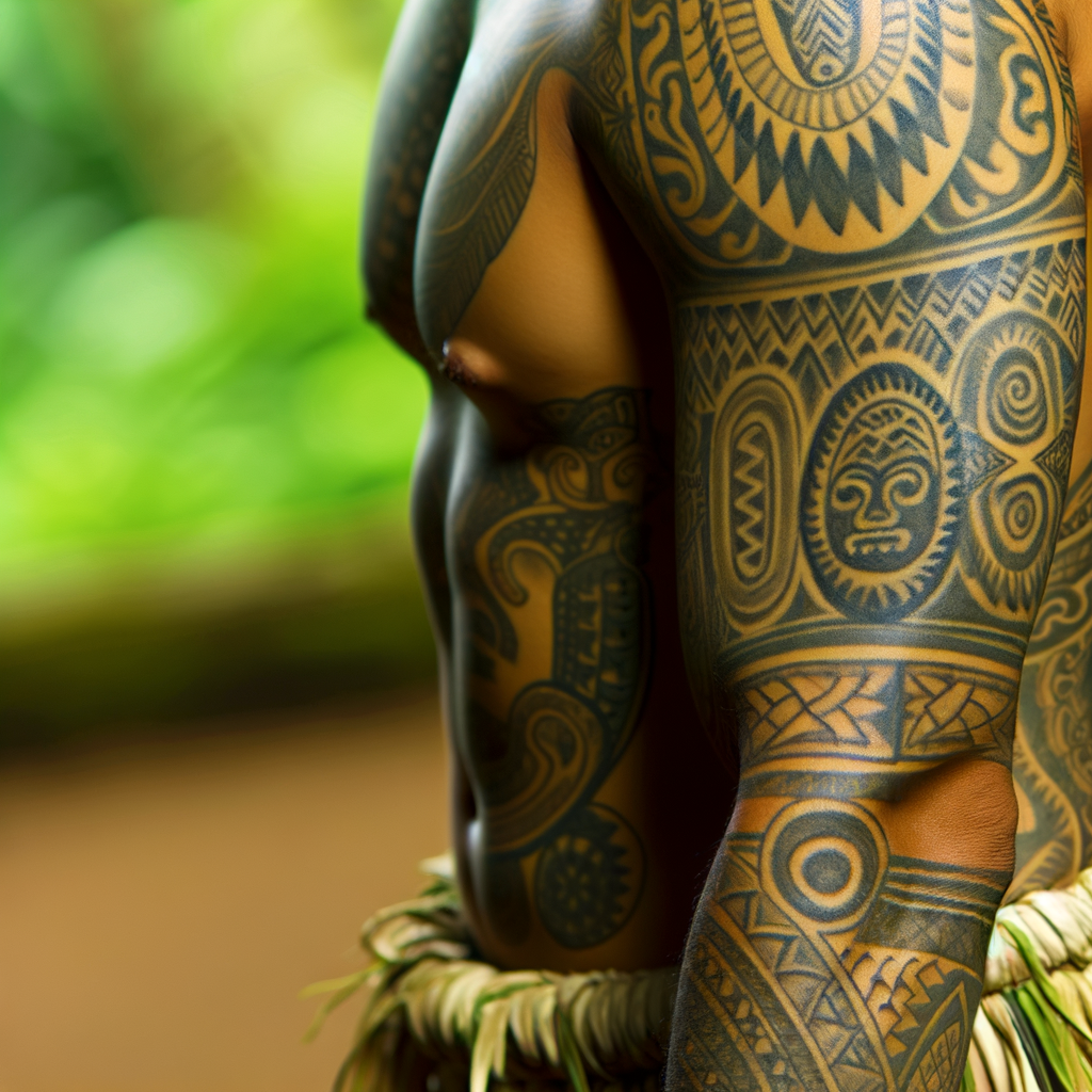 Hawaiian tribal tattoos showcasing Kakau designs